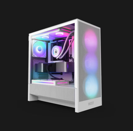 NZXT H5 FLOW RGB WHITE ATX MID TOWER CASE