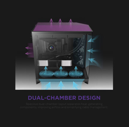 NZXT H9 FLOW BLACK ATX MID TOWER CASE