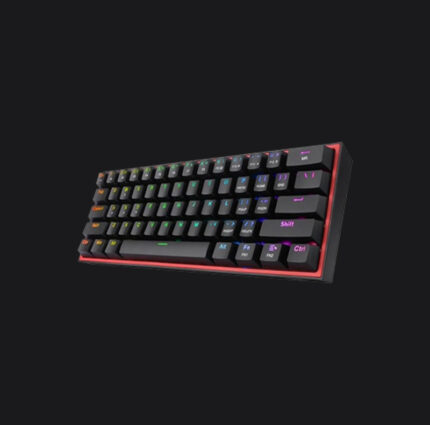 Redragon Fizz RGB K617-RGB Black Keyboard with Red Line