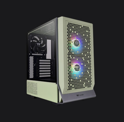 THERMALTAKE CERES 300 TG ARGB MIDTOWER MATCHA GREEN GAMING (02 ARGB 140MM FANS & 01 EXHAUST FAN)