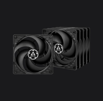 Arctic P12 PWM PST (Black) - 5 Pack Fans Kit