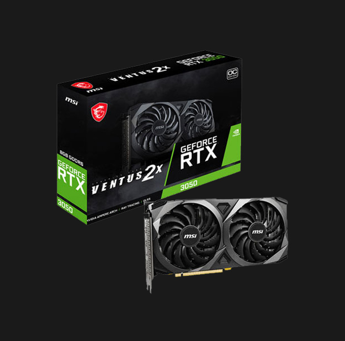 MSI GeForce RTX 3050 VENTUS 2X XS 8GB OC Graphics Card MSI GeForce RTX 3050 VENTUS 2X XS 8GB OC Graphics Card