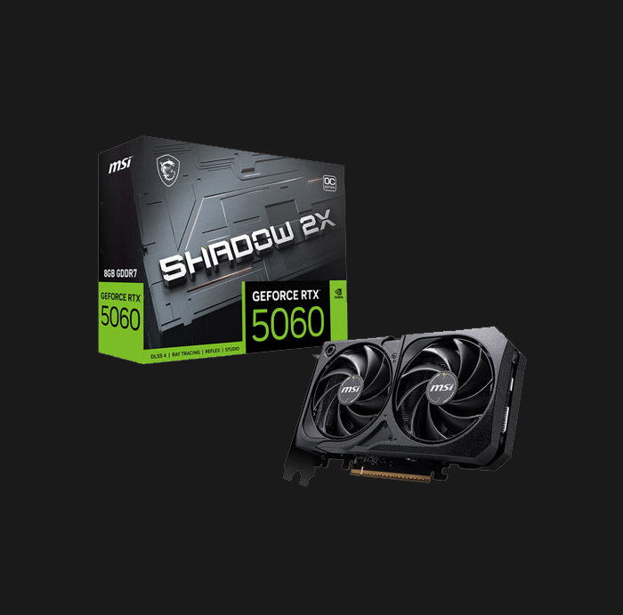 MSI Geforce RTX 5060 Shadow 2X OC 8GB GDDR7X Graphics Card MSI Geforce RTX 5060 Shadow 2X OC 8GB GDDR7X Graphics Card